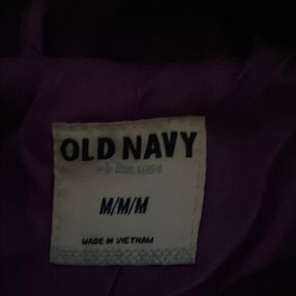 Purple Pea Coat with Hood and Warm Wool-like Material - Picture 3 of 3